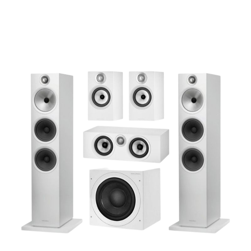 Bowers and Wilkins 603 S2 5.1 Home Cinema System (White) With Denon AVR-X4700H AV Amplifier - Image 2