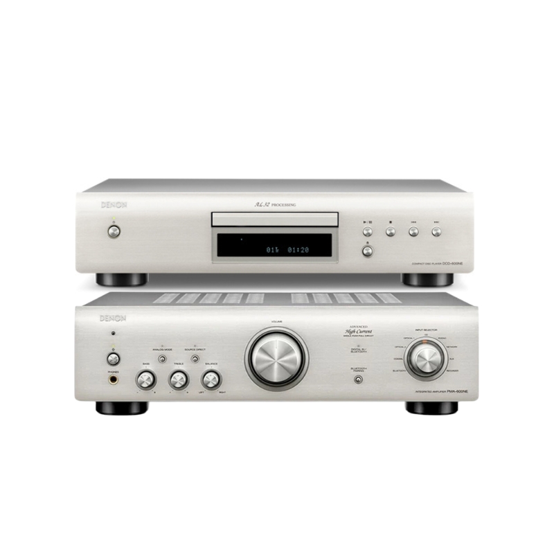 Denon Amplifier PMA-600NE Integrated Amplifier (Silver) With Denon DCD-600NE CD Player (Silver)
