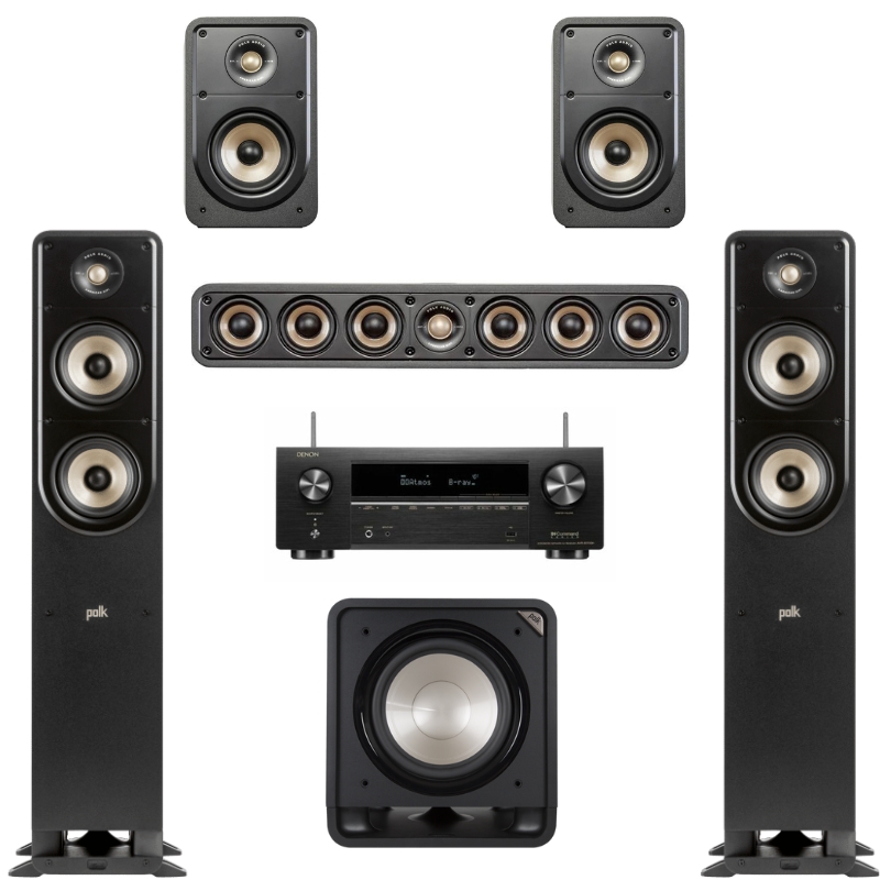 Polk Audio ES50 5.1 Home Theatre With Denon AVR-X1700H AV Receiver