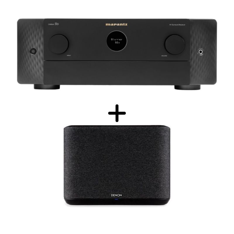 Marantz Cinema 50 9.4 AV Receiver (Black) Plus Denon Home 250