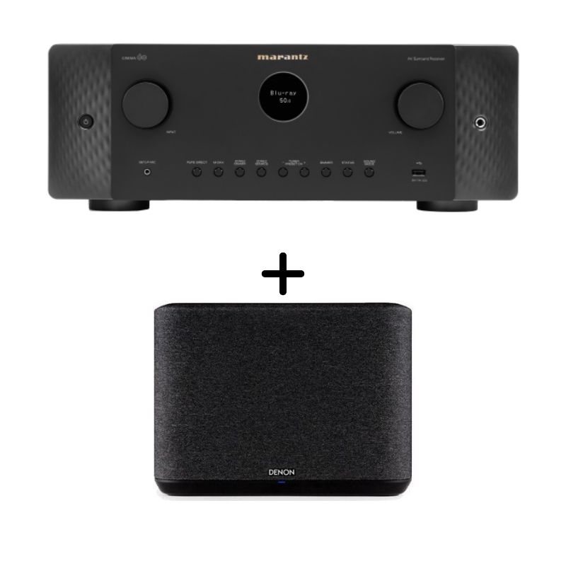 Marantz Cinema 60 7.2 AV Receiver (Black) Plus Denon Home 250