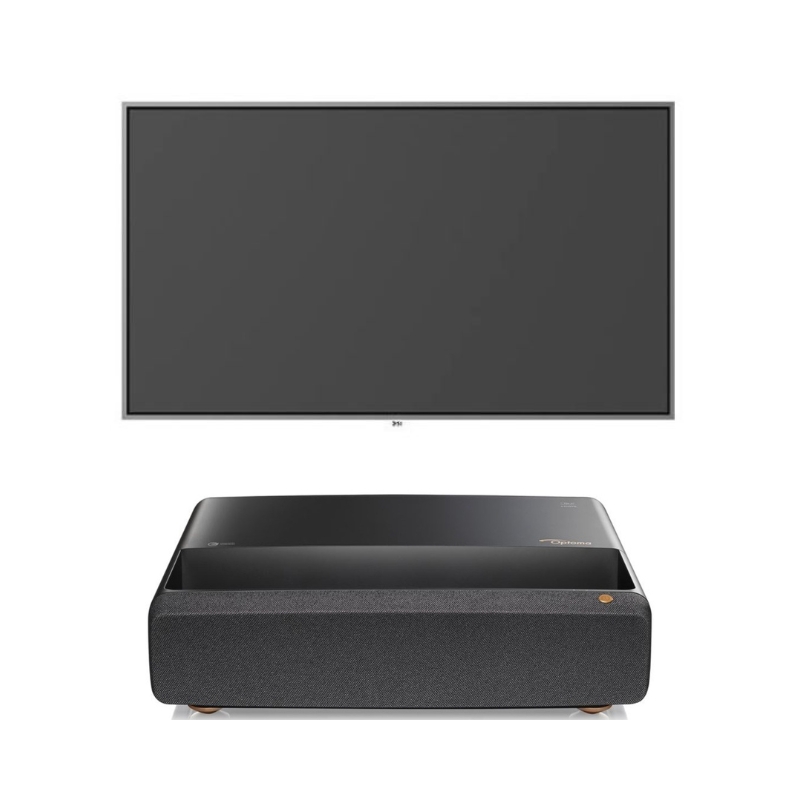 Optoma L1 4LED Home Projector With 100 Inch Projector Screen Combo