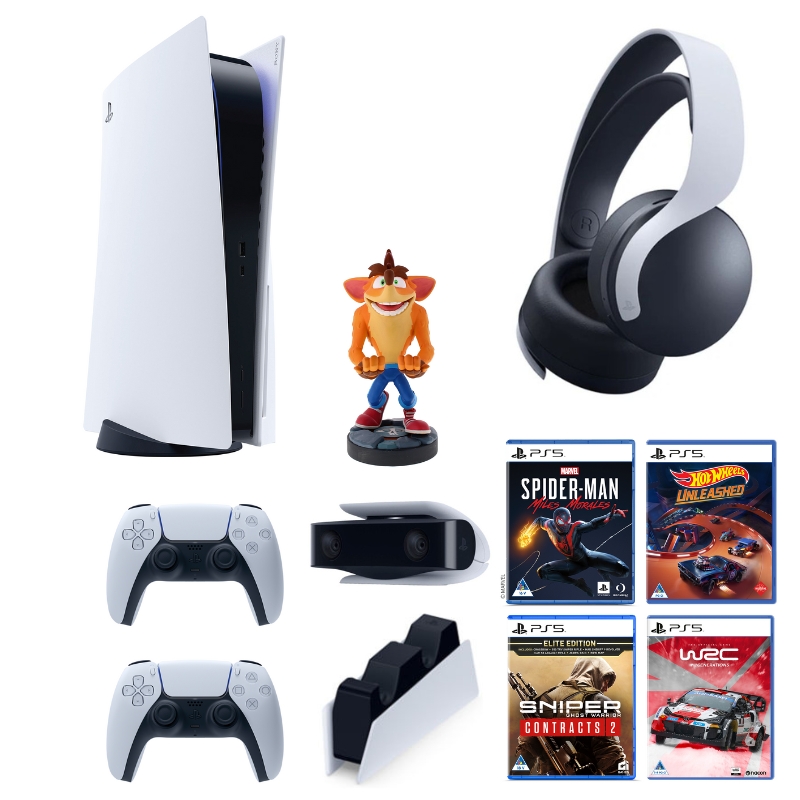 Playstation 5 Disc Version with 4 Games And Accessories - Strictly Online!