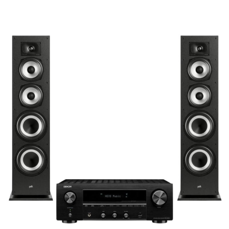 Denon DRA800H Network Receiver With Polk MXT70 Floorstanding Speakers