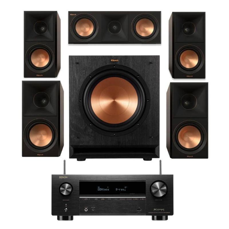 Klipsch RP600M 5.1 Home Cinema Package With Denon AVR-X2800H AV Receiver
