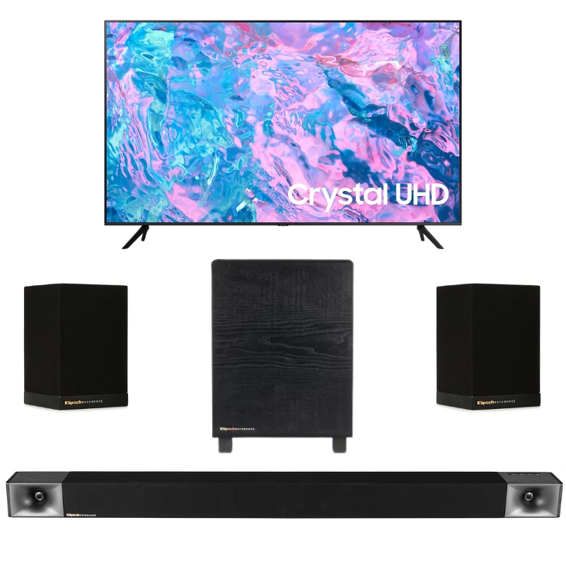 Samsung CU7000 55" Crystal UHD 4K Smart TV With Klipsch Cinema 600 5.1 System - 5 Units Only